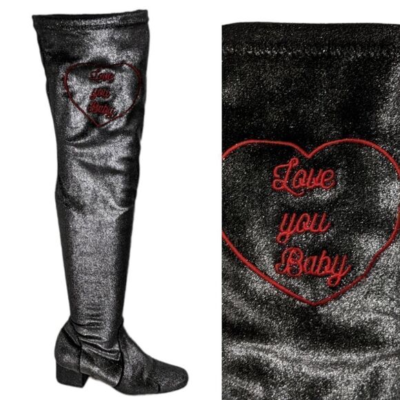 CHIARA FERRAGNI Metallic Glitter Love Stretch Over the...